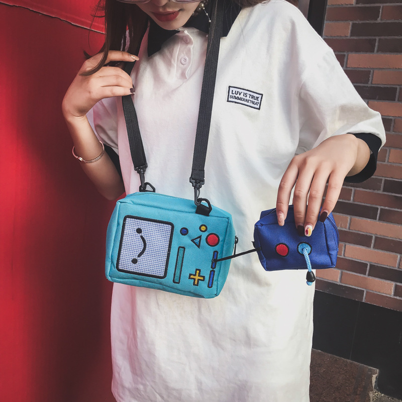 Korean ins Cute Children's Fun Game Machine Adventure bmo Cool Tui Girl's Didi Trendy Shoulder Bag Women's Shoulder Bag Crossbody Bag