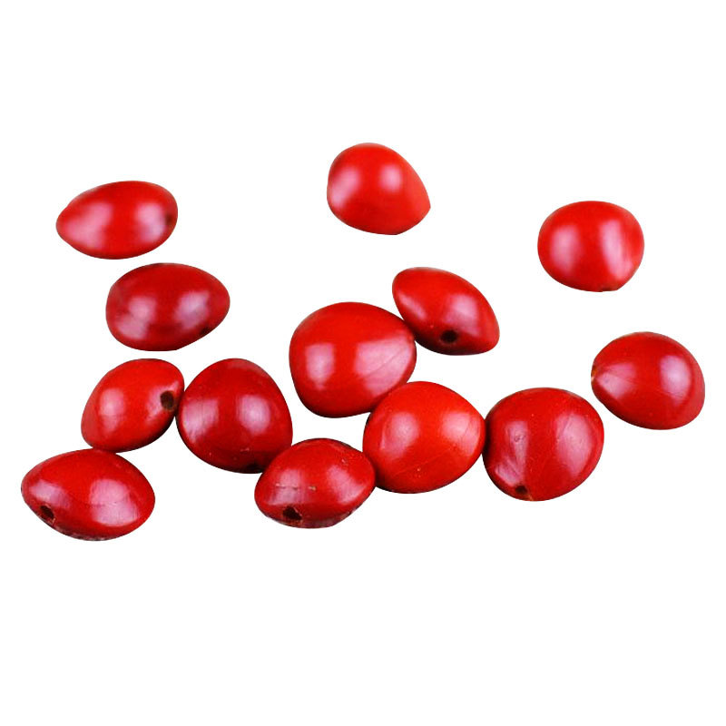 Tanabata gift couple Acacia beans loose beads DIY beads jewelry accessories red heart Bodhi life year red beans wholesale