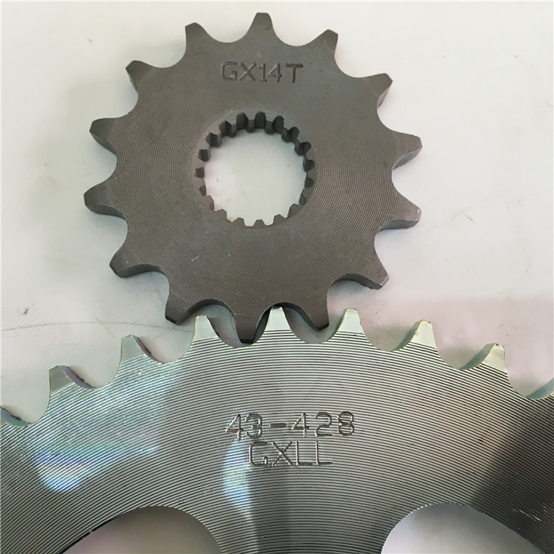Motorcycle accessories GS125 GN125 knife tooth plate sprocket size tooth 43T +14T