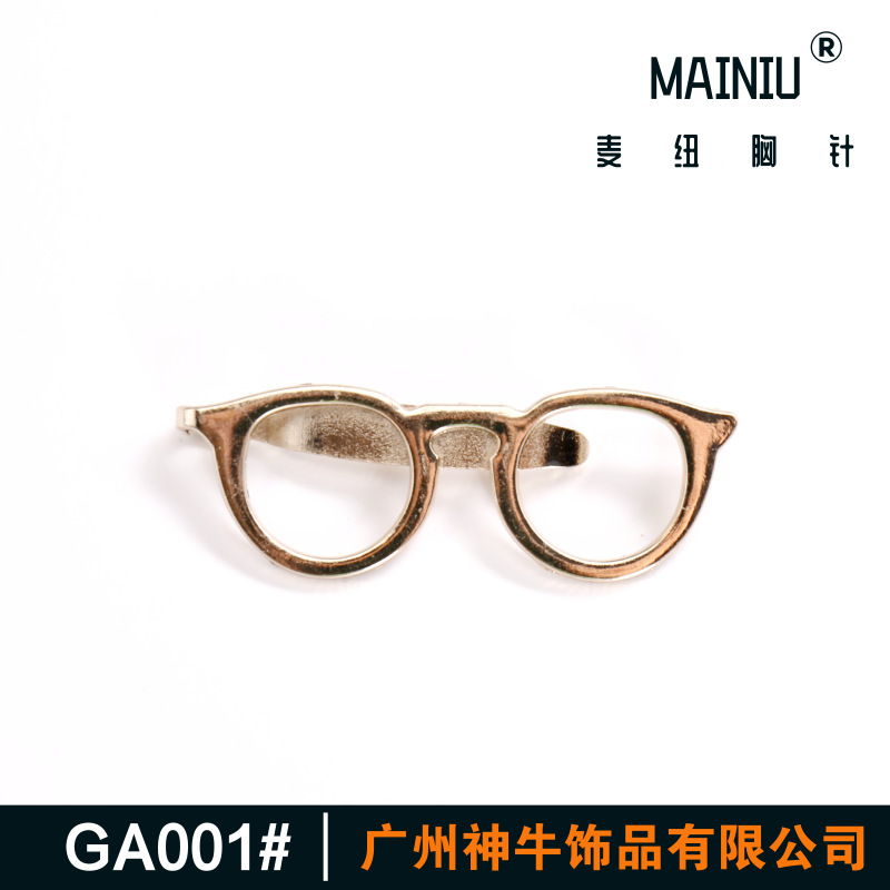 GA001 AliExpress platform European and American new fashion casual sunglasses glasses tie clip 4 colors optional