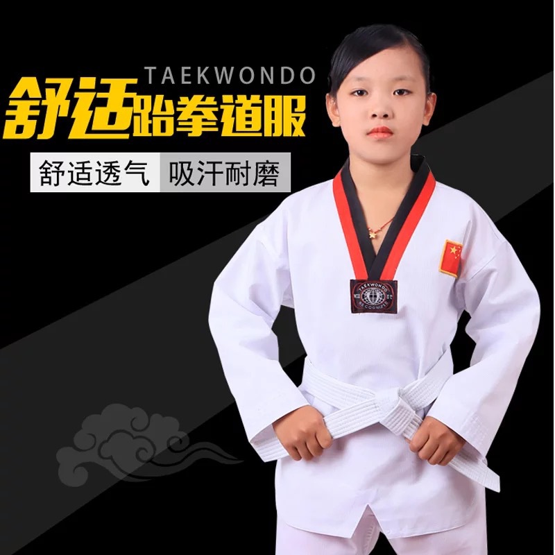 Wholesale Taekwondo Clothing Spring Summer Children Adult Long Sleeve Short Sleeve Taekwondo Training Clothing