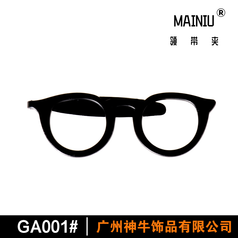 GA001 AliExpress platform European and American new fashion casual sunglasses glasses tie clip 4 colors optional