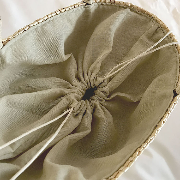 Handmade straw bag bohemian style bucket small bag simple hand bag summer seaside holiday portable women's bag