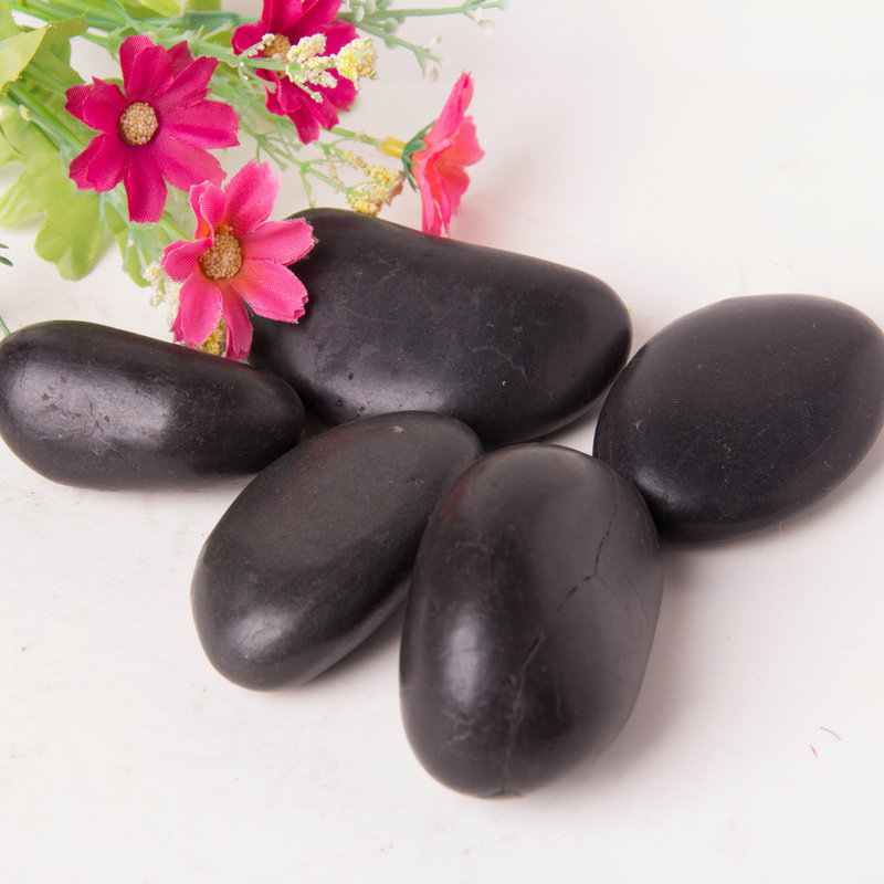 Black Rain Flower Stone landscaping garden gardening cobblestone road fish tank Stone black cobblestone polished stone wholesale
