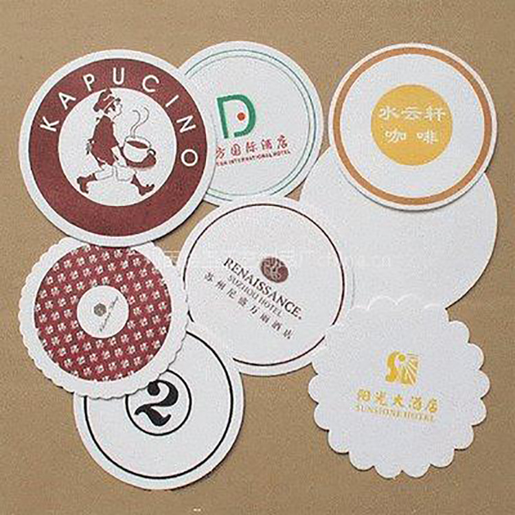 Фабричный источник бумажных подставок, индивидуальные одноразовые бумажные подставки, печать с двух сторон, абсорбирующие бумажные подставки