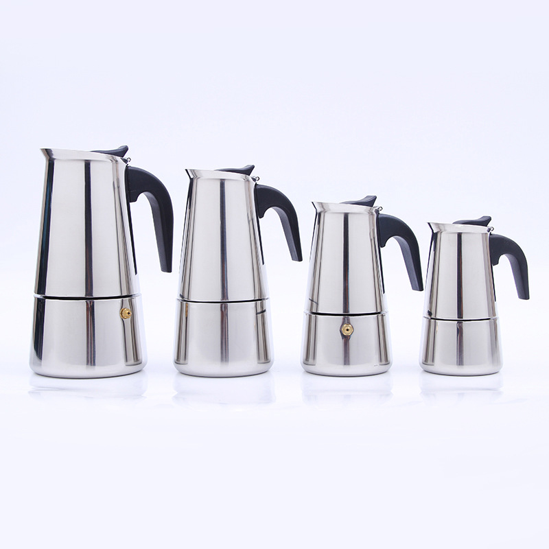 Cross-border Stainless Steel Italian Mocha Pot Coffee Pot Foreign Trade Hot European Concentrated French Coffee Pot Customized