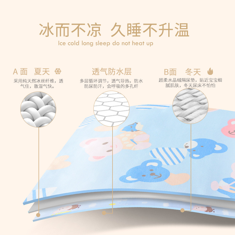 Baby double-sided mat Ice Silk diaper mat baby mat children's Mat crib mat custom manufacturers wholesale
