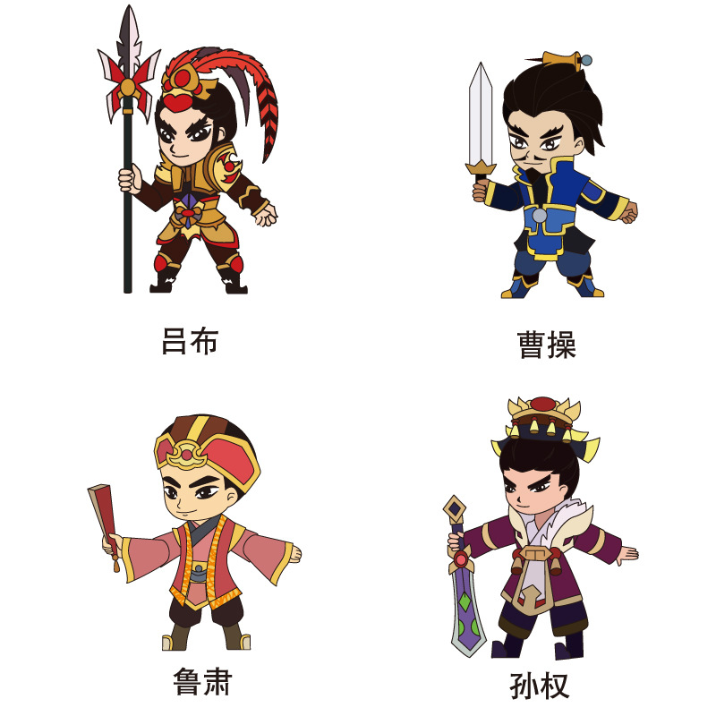 Shadow play diy coloring material bag kindergarten Three Kingdoms set children's characters toy props performance