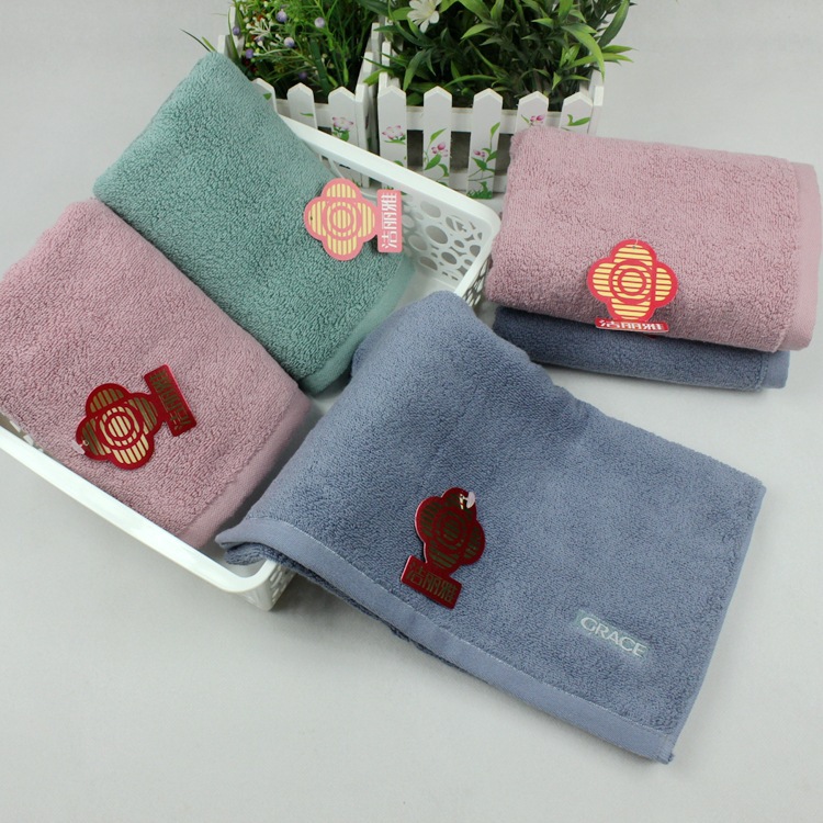 Jieliya new plain long velvet face towel dark extra thick adult face towel soft and comfortable 7174