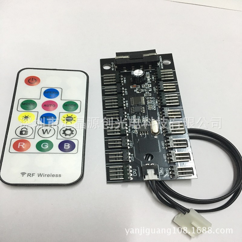 Материнская плата большой 4p пин pwm хаб магический цвет 3p-FAN компьютерный корпус 4-проводной вентилятор контроллер температуры скорости