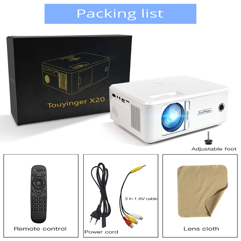 2019 New exclusive private model X20 LED monolithic HD 1080p multimedia projector factory direct sales