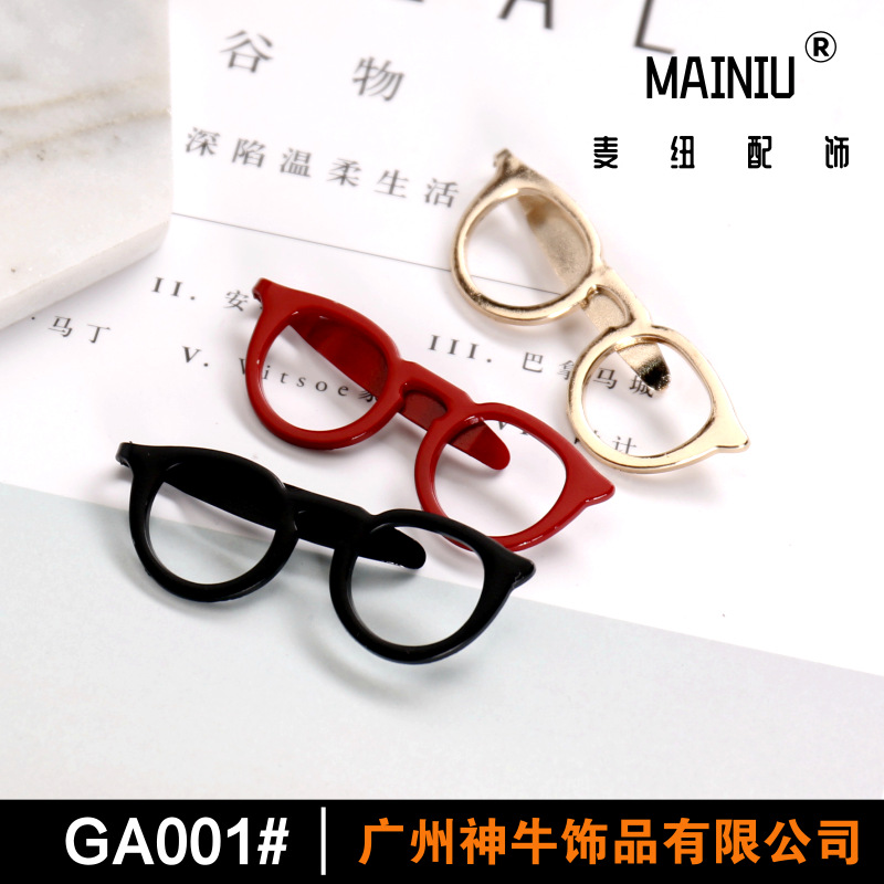 GA001 AliExpress platform European and American new fashion casual sunglasses glasses tie clip 4 colors optional