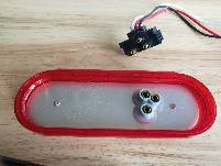 6-inch LED Oval light rear taillight Bo plastic car Oval taillight 6inch motorcycle Angel