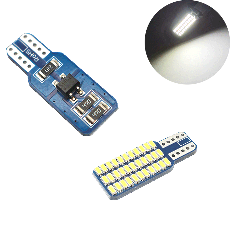 Автомобильный декодирующий светодиод W5W односторонний индикатор ширины, задний свет для багажника, свет для номерного знака T10 3014 33 лампы, суперяркий