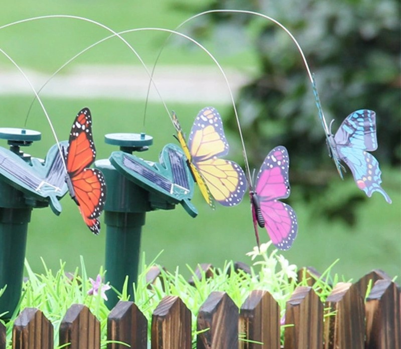 Solar Butterfly Hummingbird Gardening Pastoral Shopping Mall Shop Decorative Toys Electric Flying Simulation Butterfly