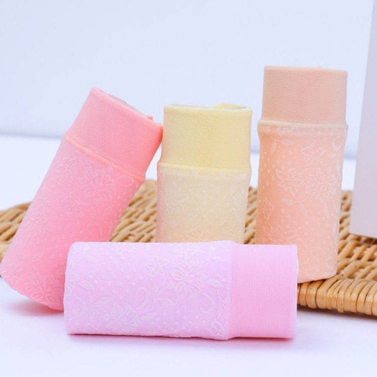 Factory wholesale pregnant women's low waist underwear 4 pack soft silky easy to wash stretch cotton solid color printing