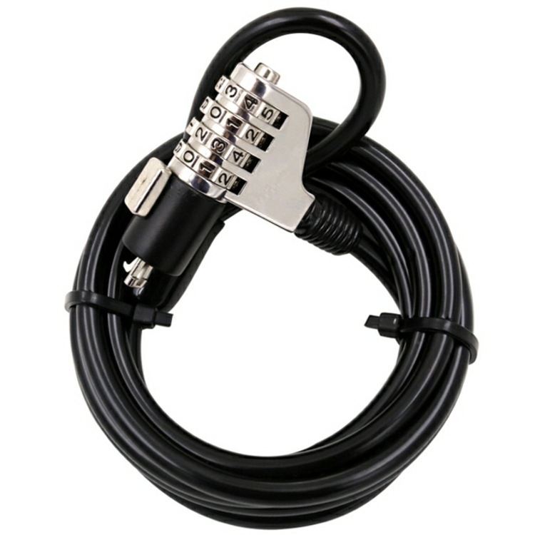 Новый замок для ноутбука черный, парольный, стальной для компьютера и проектора