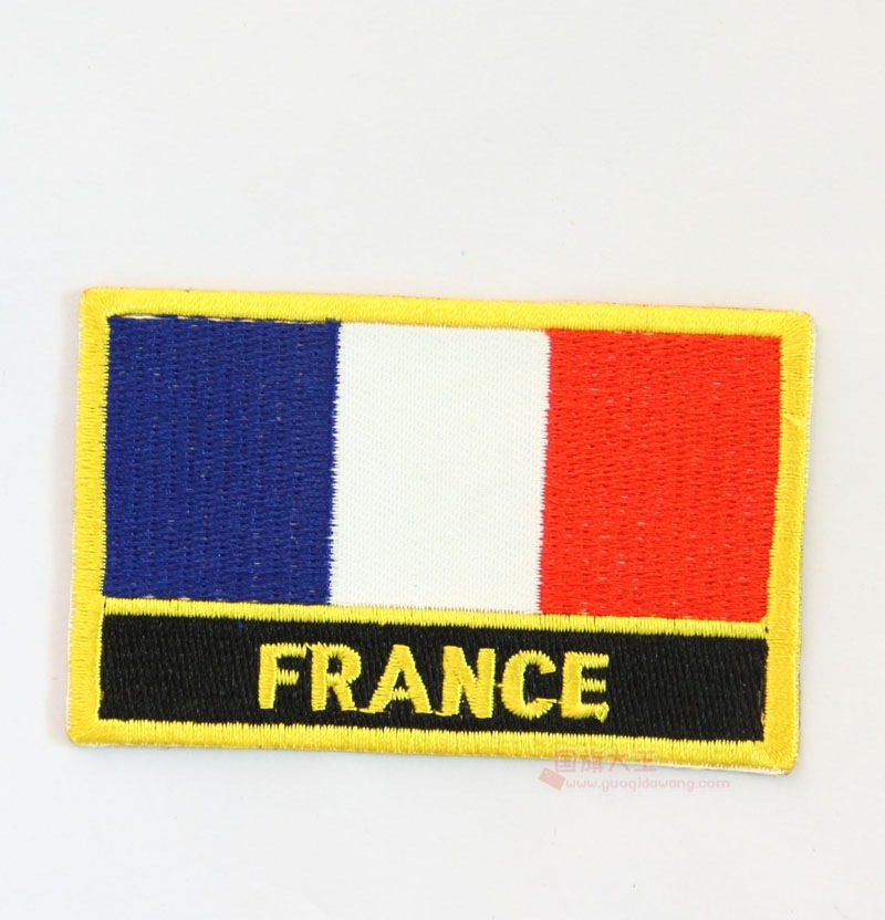 Spot Europe Germany France embroidery Velcro patch world flag cloth patch bag sticker