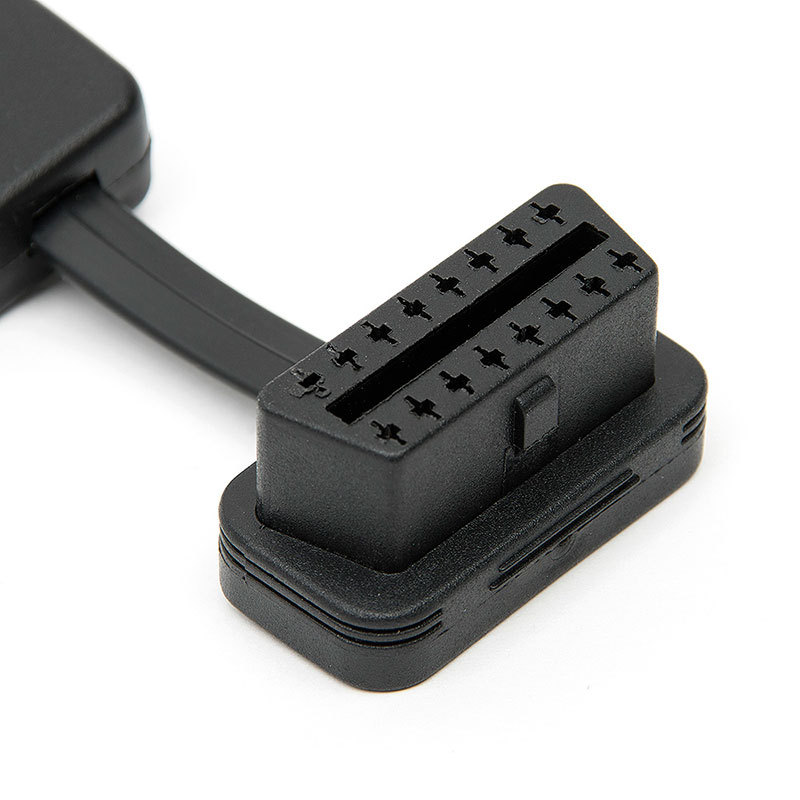Car OBD2 with switch extension line flat line OBD line male to female ultra-thin noodle connecting line 60CM