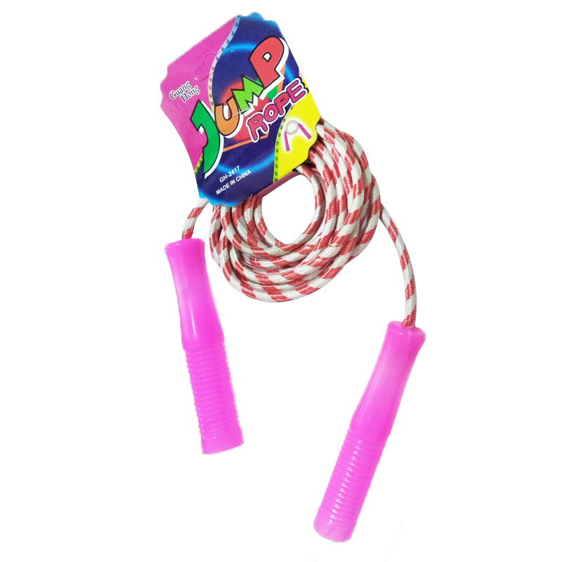 Factory Direct Sales Wholesale Kidsren's Plastic Skipping Rope Can Supply Export Adult Fitness Student Sports Cotton Rubber Skipping Rope