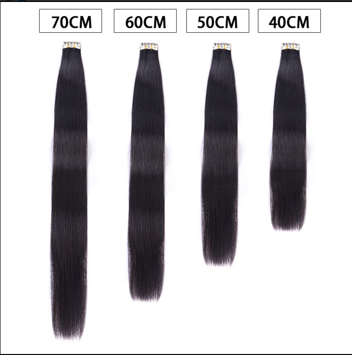 Real hair seamless hair wholesale double-sided adhesive patch can be dyed hot own seamless hair patch manufacturers wholesale