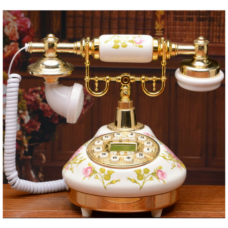 European-style ceramic telephone home landline modern pastoral retro telephone hotel bedroom telephone