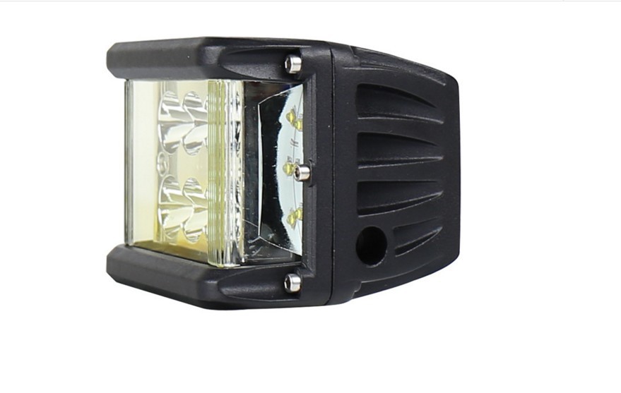 Blue light red light led car light flash two-color yellow three-side luminous work light warning light a column 36W spotlight