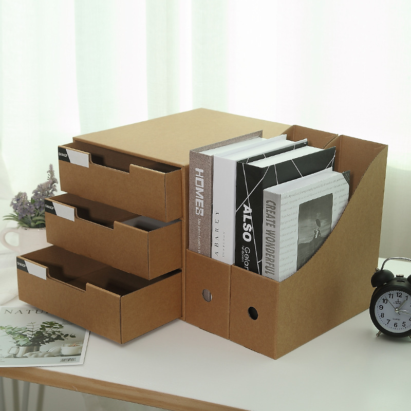Direct wholesale A4 paper desktop storage box student file cabinet storage box multi-layer drawer storage cabinet