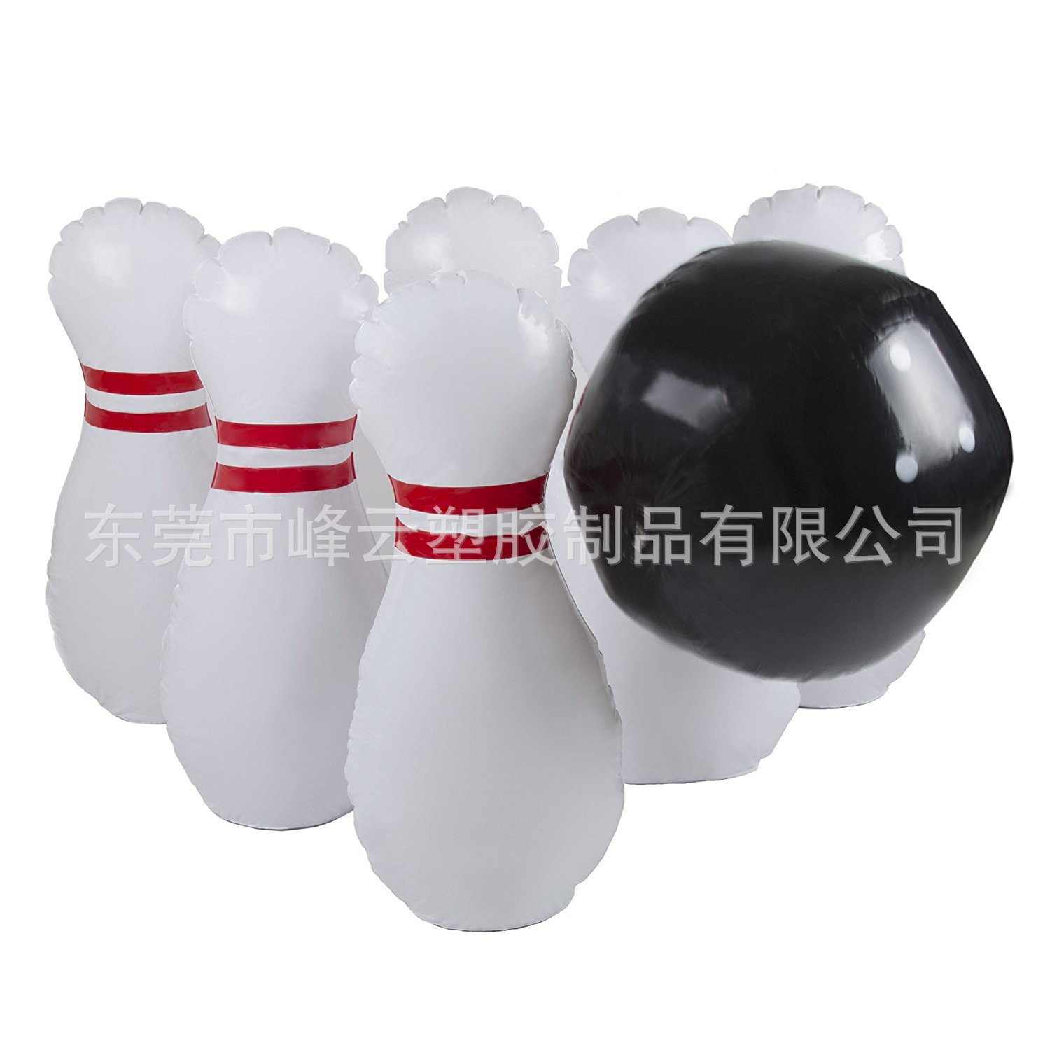 Pvc Inflatable Toy Bowling Children's Inflatable 6 Bottles and a Set of Pvc Inflatable Balls