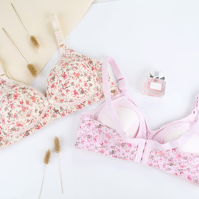 Оптовая продажа нового нижнего белья для кормления беременных, передняя застежка без косточек, съемный бюстгальтер с тремя чашками