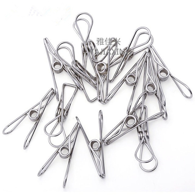 Stainless Steel Small Clip Spring Clip Quilt Clip Opening Windproof Clip Clothespin Sock Rack Drying Quilt Clip Mosquito Coil Clip