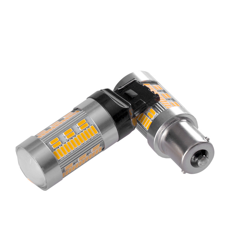In stock led turn signal decoding 105SMD3014 golden light BAU15S/BA15S led decoding car light