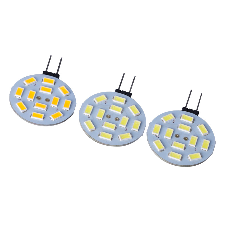 G4 LED bulb side plug 10-30v G4 5730/5630 12SMD crystal lamp LED decorative light