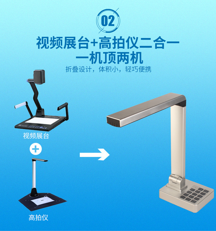 10 million pixel calligraphy teaching painting A3 portable physical video projection booth scanning high camera all-in-one machine
