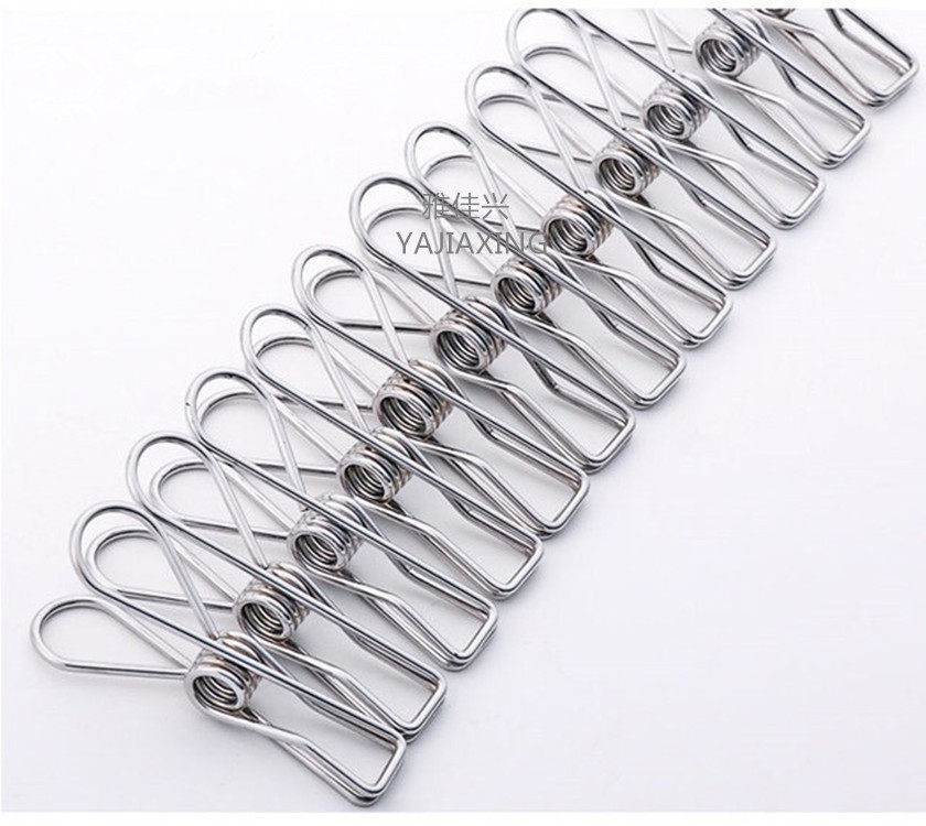 Stainless Steel Small Clip Spring Clip Quilt Clip Opening Windproof Clip Clothespin Sock Rack Drying Quilt Clip Mosquito Coil Clip