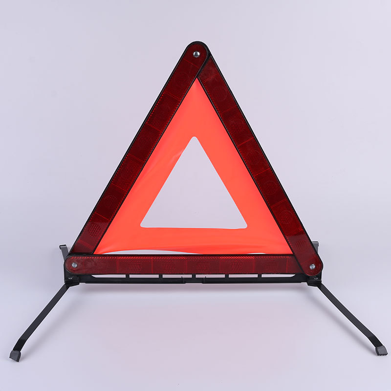 Plastic triangle warning sign warning frame pvc reflective warning sign traffic safety car parking tripod warning sign