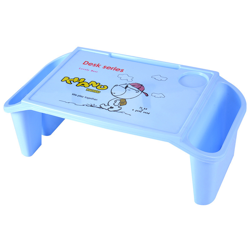 Children's Lazy Desk Plastic Small Dining Table Bed Laptop Table Baby Learning Table Factory Printing LOGO