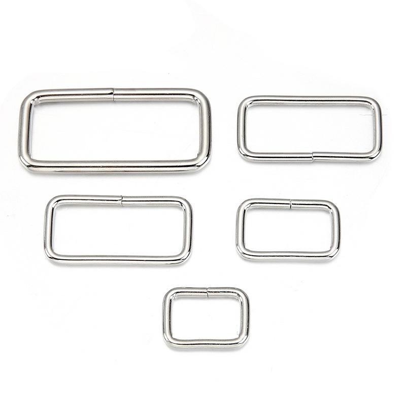 Electroplating hook buckle Japanese buckle iron ring D ring square buckle pull core universal metal luggage strap accessories