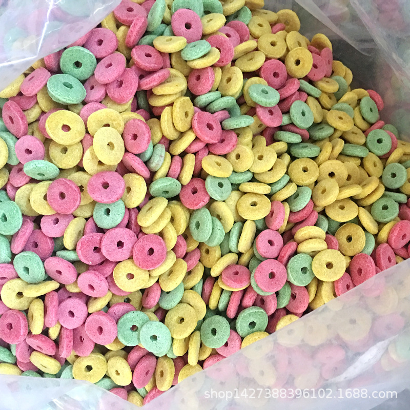 Molar grass ring assorted grain pet fruit and vegetable puffed snacks 500g pet supplies wholesale