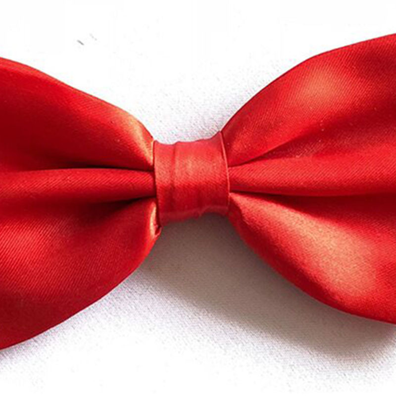 Business formal double-layer bow tie polyester silk bow knot clothing accessories men's evening wear bow tie multi-color optional