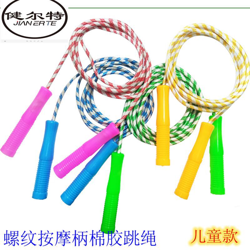 Прямые продажи с завода, оптовая продажа пластиковых скакалок для детей, экспорт, фитнес для взрослых, спортивная скакалка из хлопка и резины