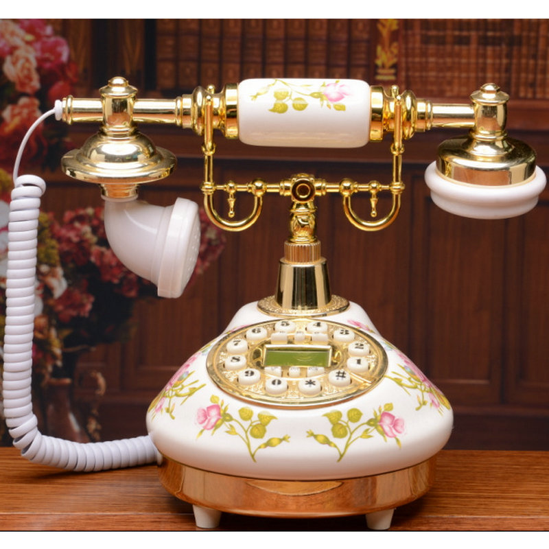 European-style ceramic telephone home landline modern pastoral retro telephone hotel bedroom telephone
