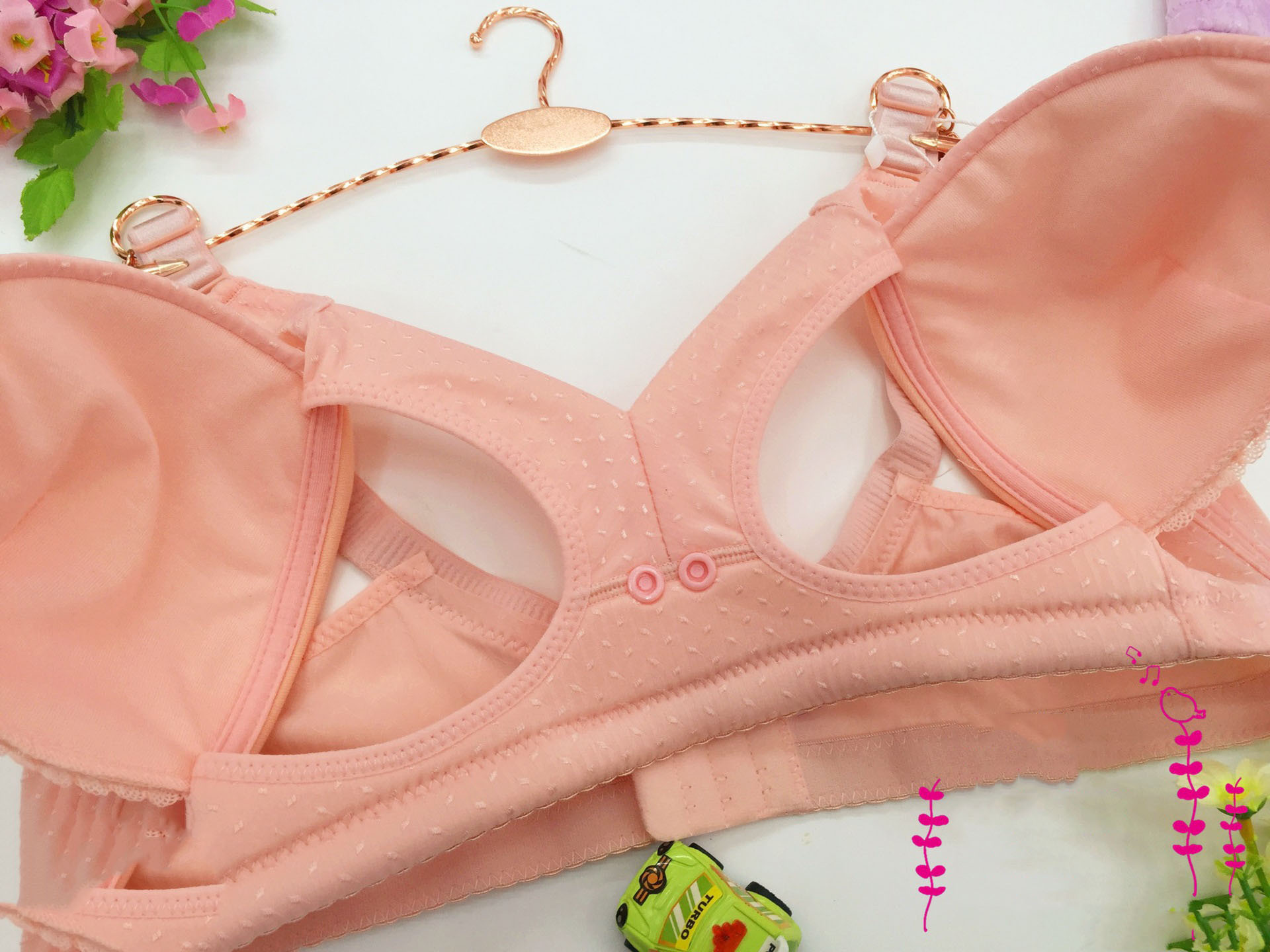 Gypsophila New Listing Breastfeeding Bra Anti-running Light Three-breasted Deep V Front Opening Buckle Pregnant Women's Underwear