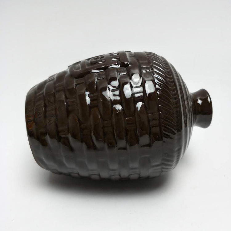 Yixing ceramic wine jar 1kg factory direct supply soil ceramic wine jar wine pot empty wine bottle sealed with lid