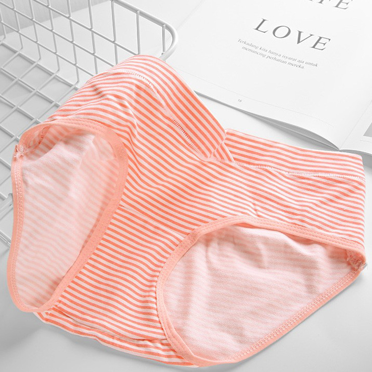 Factory wholesale pregnant women low waist breathable triangle cotton underwear women's large size belly mommy Taobao supply 4 Pack