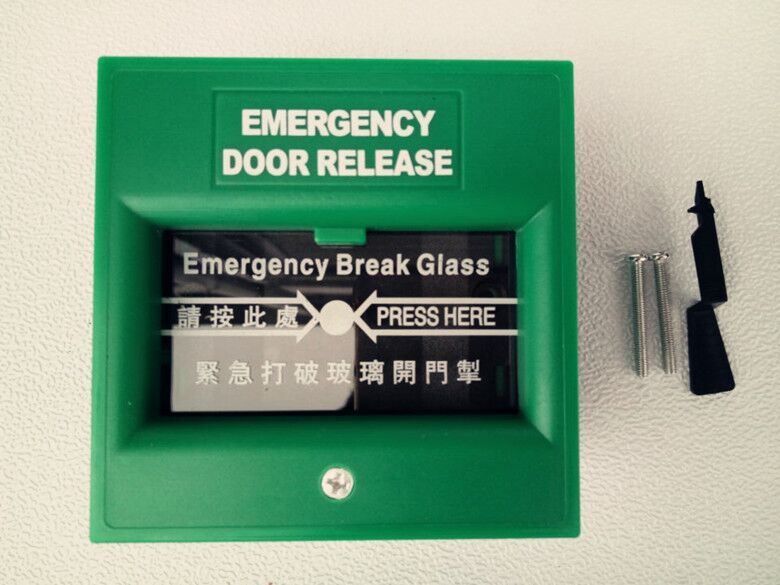 Wave Punch BC102 Fire Alarm Button Glass Broken Access Control Switch Glass Breaking Emergency Button Alarm Green