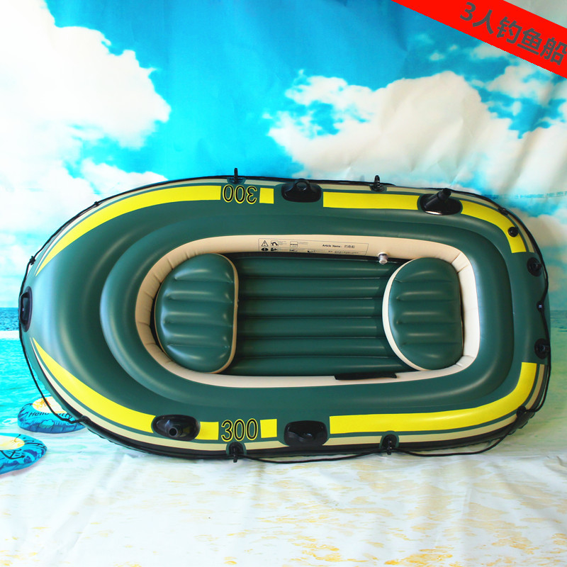 Factory Wholesale Three-Person Fishing Inflatable Boat Rubber Boat Pvc Kayak Thickeneded Three-Person Boat Kayak