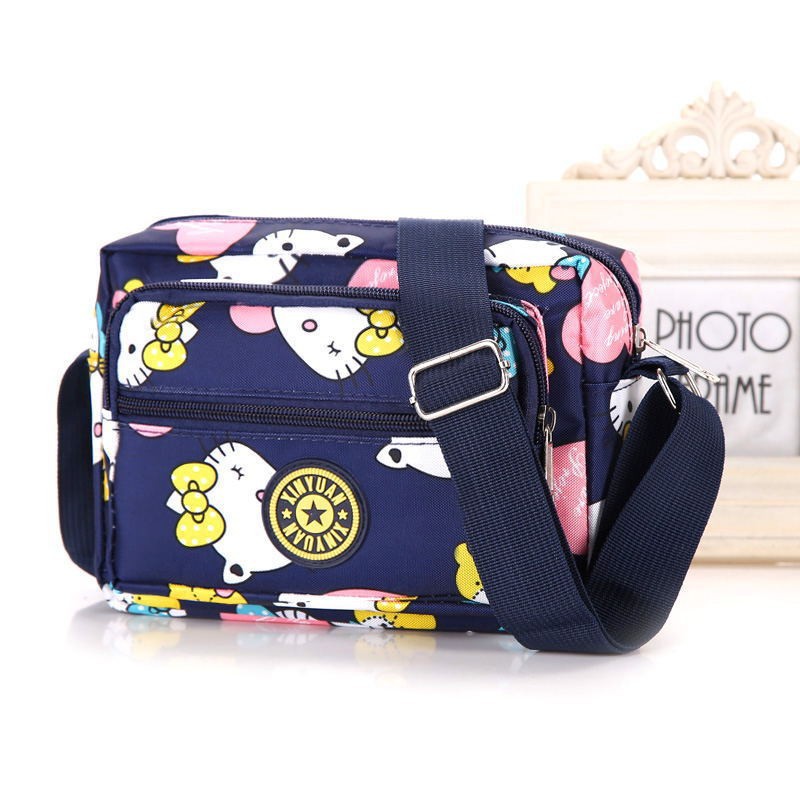 New Casual Women's Crossbody Bag Nylon Flower Cloth Shoulder Bag Fashion Crossbody Coin Purse Oxford Cloth Shoulder Cloth Bag