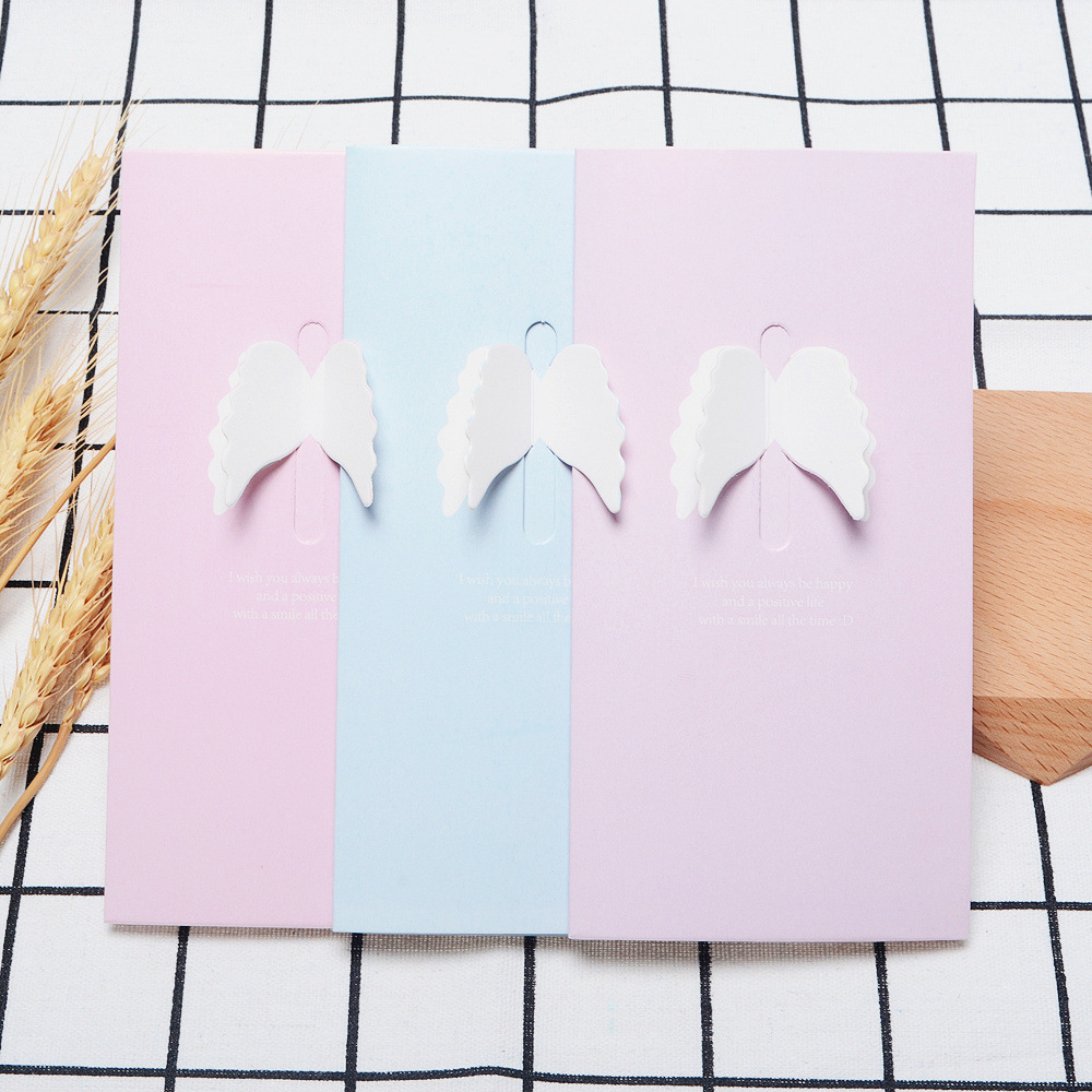Korean stationery creative wings love greeting card message New Year Christmas blessing Valentine's Day card can be customized