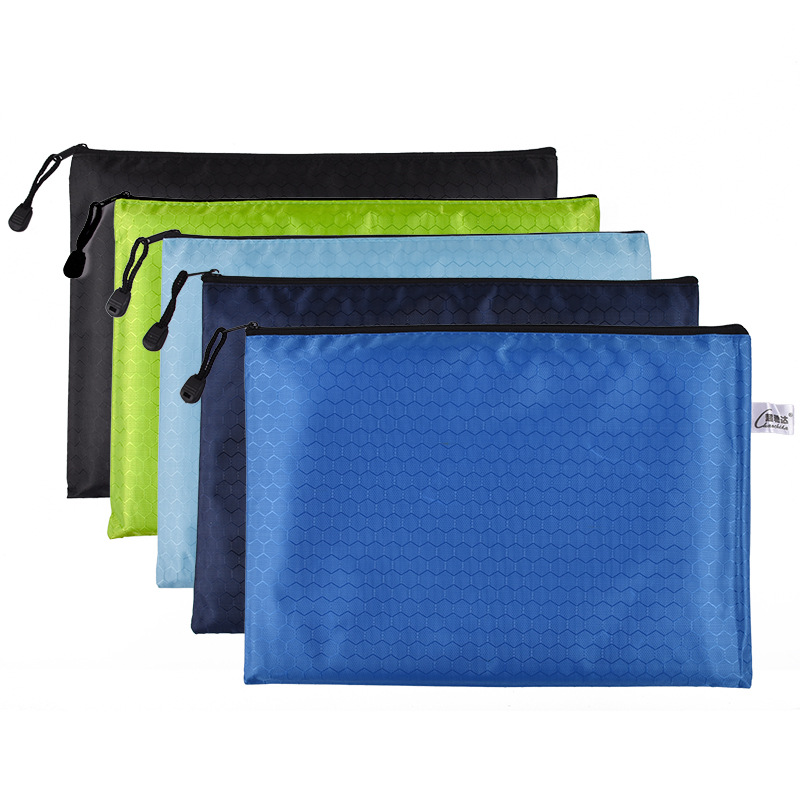 Factory Direct A4 Football Pattern File Bag / Oxford Cloth Thickeneding Zipper File Bag / Conference Document Bag